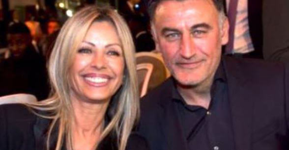 Christophe Galtier with his wife.